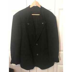 Alphorn Wool/alpaca/polyester Jacket‎ Coat Men Made In Austria Sz 50 Green Black